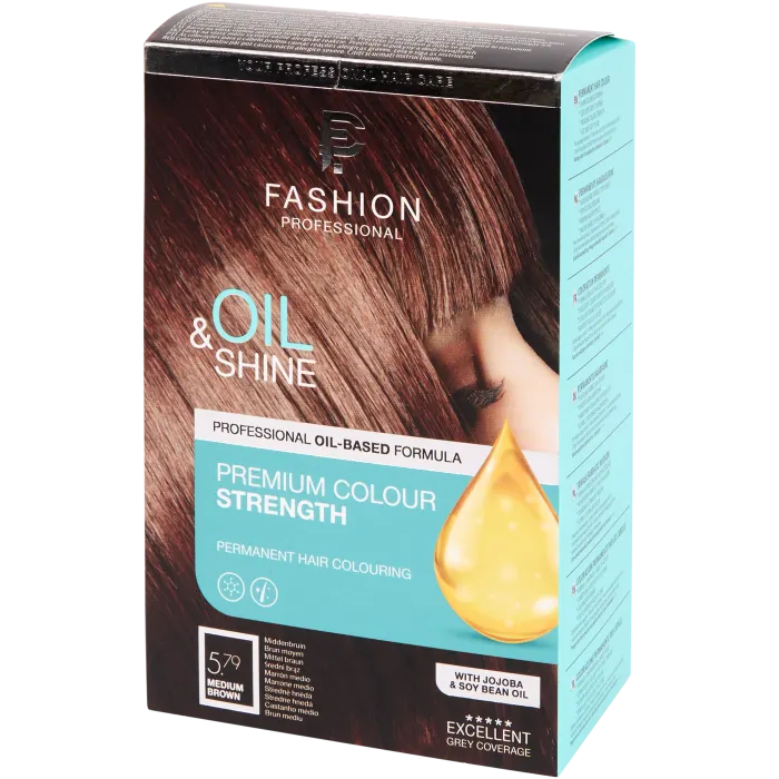 Coloration permanente pour cheveux Fashion Professional Oil & Shine