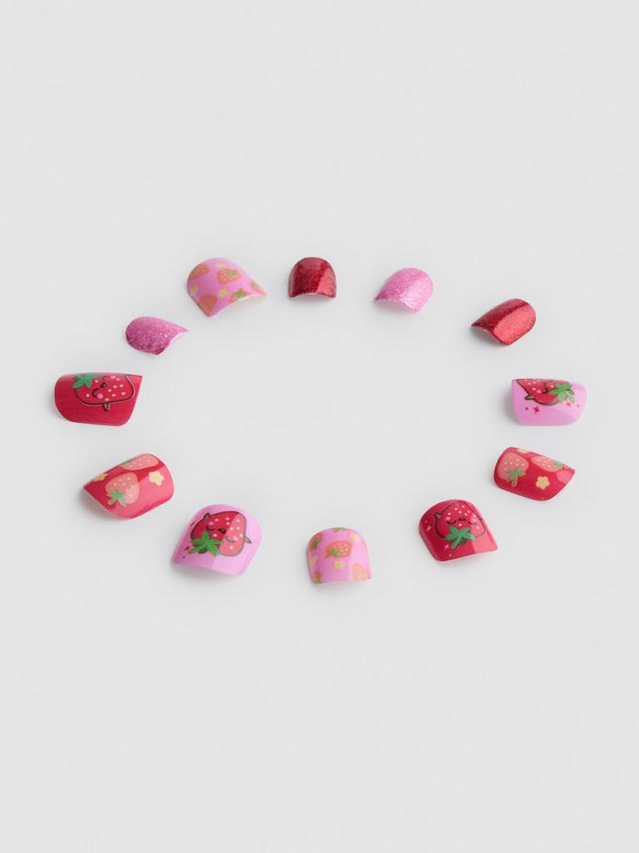 Faux ongles autocollants à motifs fruits PS... Mini
