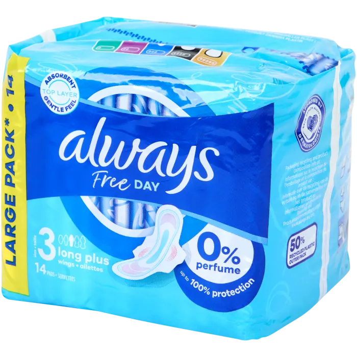 Serviettes hygiéniques Always Free Day Long Plus
