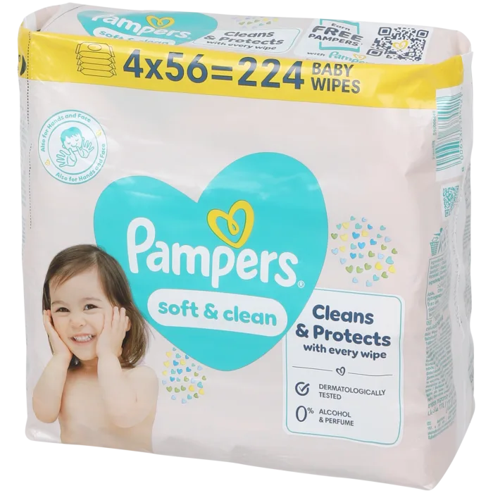 Lingettes pour bébé Pampers Soft & Clean