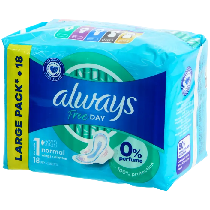 Serviettes hygiéniques Always Free Day Normal