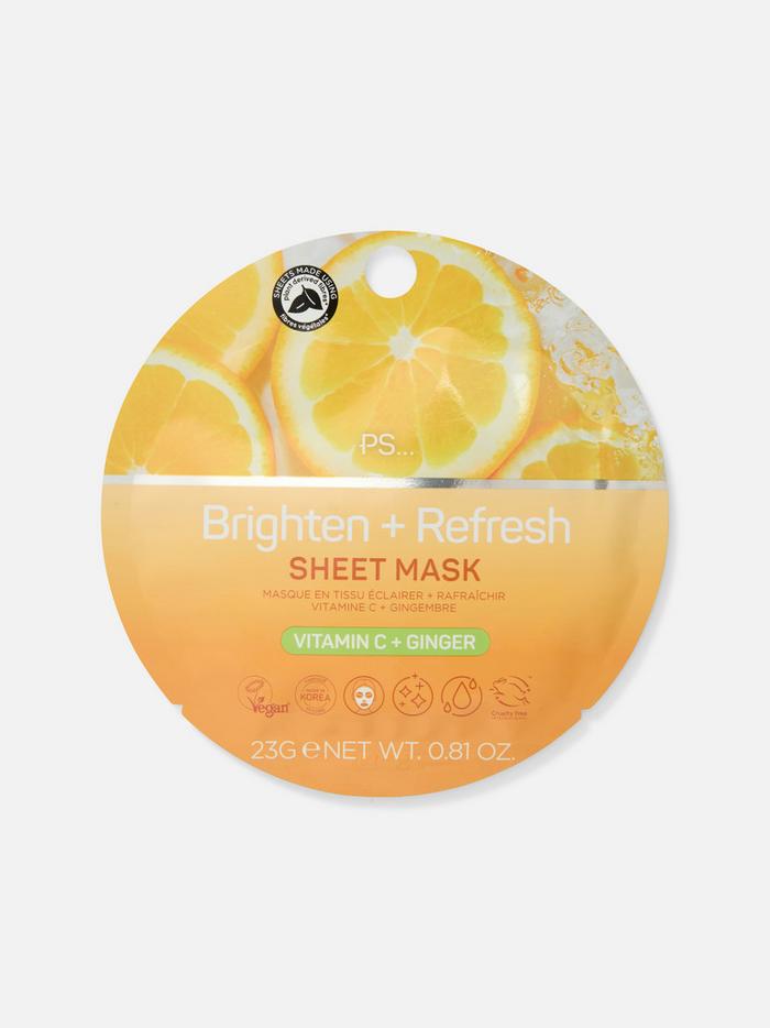 Masque-tissu à la vitamine C et au gingembre PS...