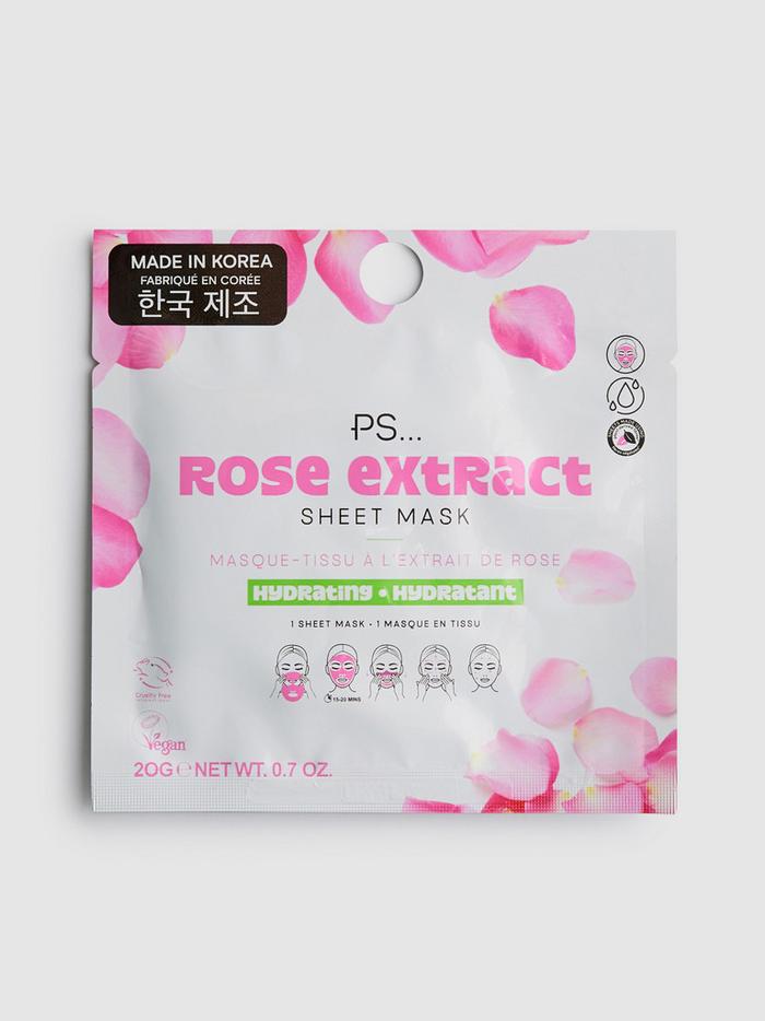 Masque-tissu à l'extrait de rose PS...