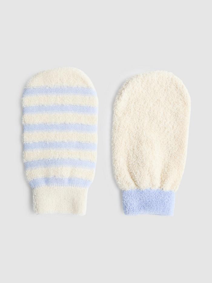 Lot de 2 moufles de gommage pour le corps