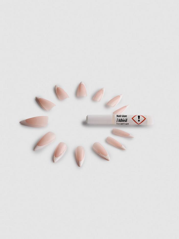 Faux ongles stiletto effet gel à perles PS... Pro