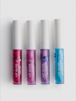 Lot de 4 gloss à lèvres parfumés