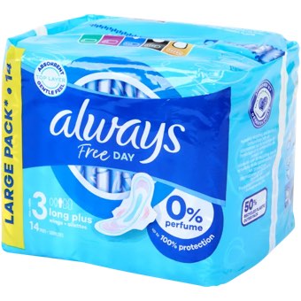 Serviettes hygiéniques Always Free Day Long Plus
