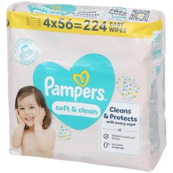 Lingettes pour bébé Pampers Soft & Clean